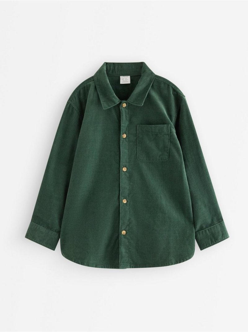 Long-sleeved corduroy shirt - 3012462-8599