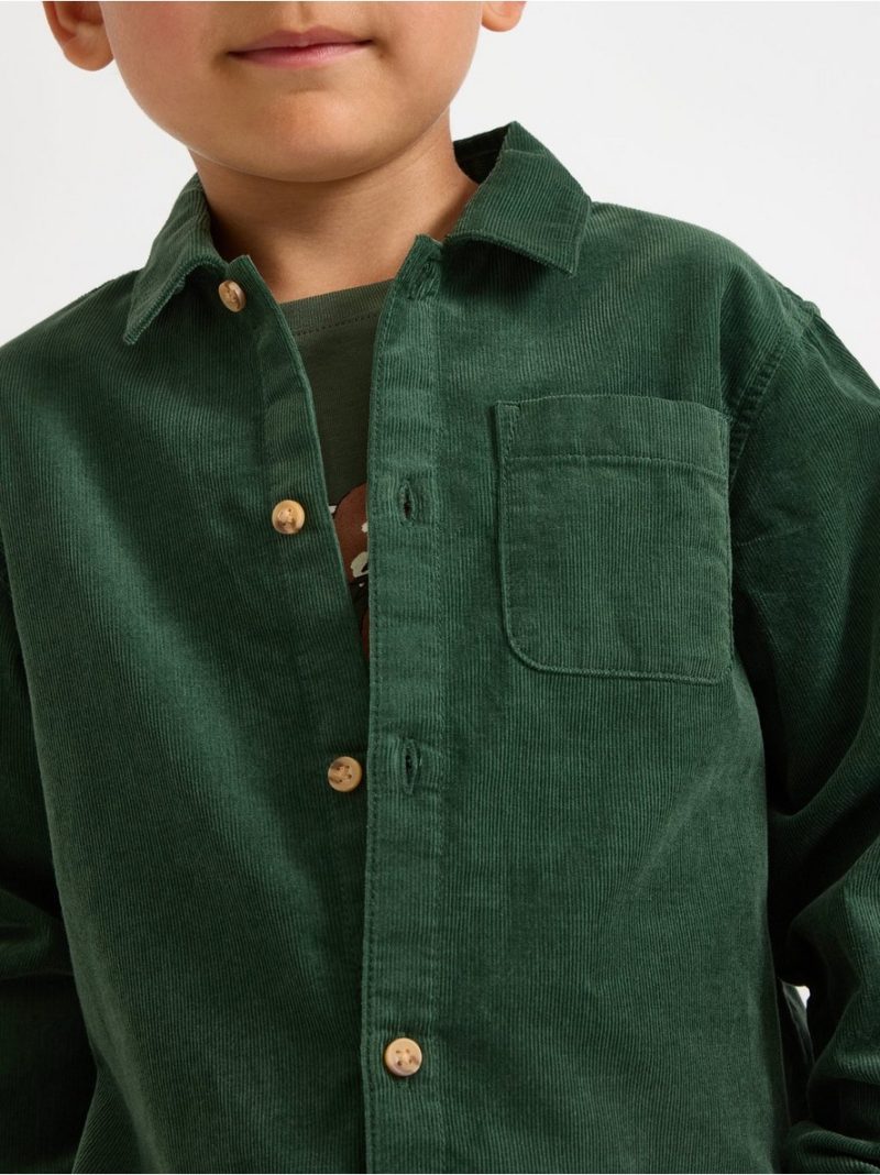 Long-sleeved corduroy shirt - 3012462-8599