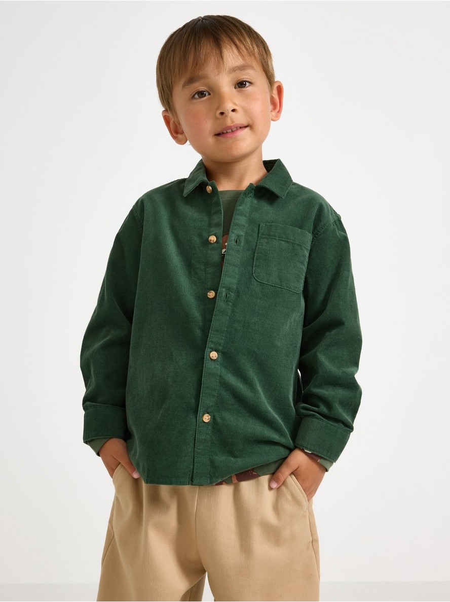 Long-sleeved corduroy shirt - 3012462-8599