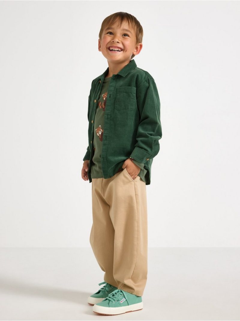 Long-sleeved corduroy shirt - 3012462-8599