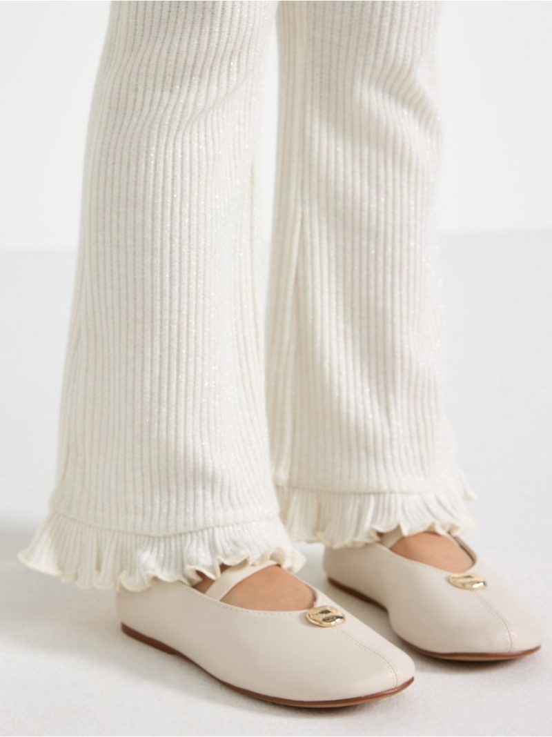 Rib-knit trousers with lurex - 3012733-6728