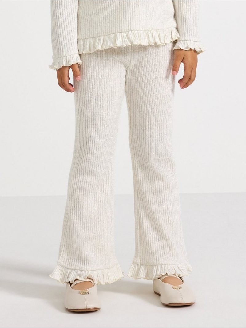 Rib-knit trousers with lurex - 3012733-6728