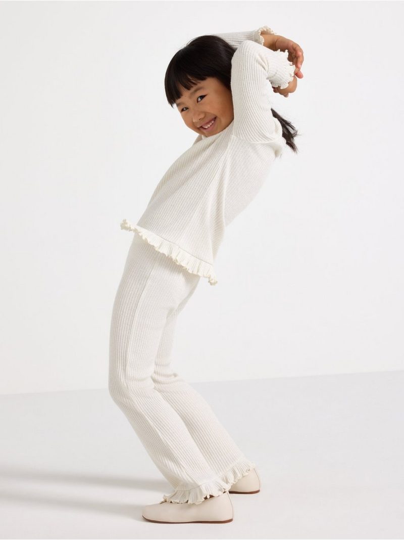 Rib-knit trousers with lurex - 3012733-6728