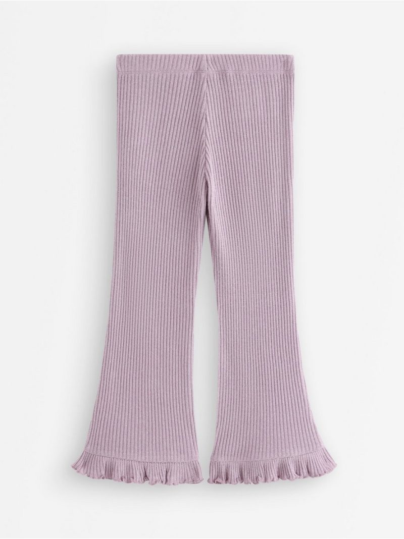 Rib-knit trousers with lurex - 3012733-8121
