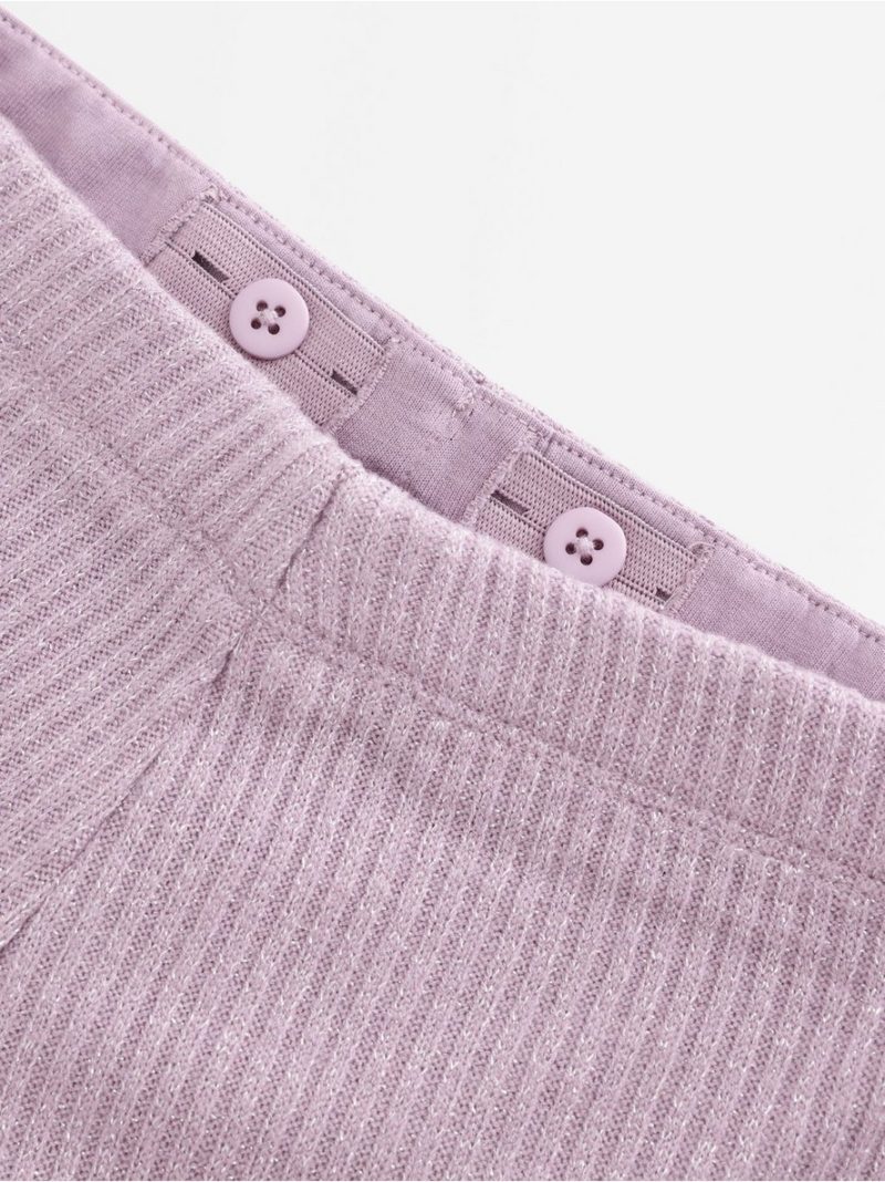 Rib-knit trousers with lurex - 3012733-8121