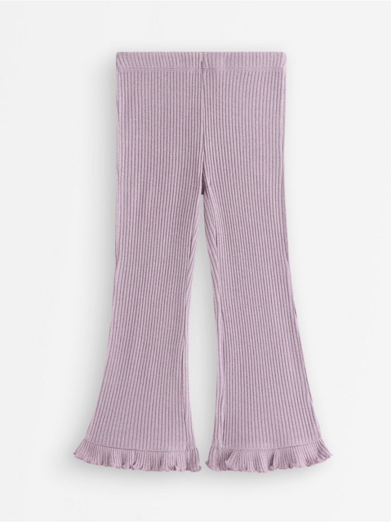 Rib-knit trousers with lurex - 3012733-8121