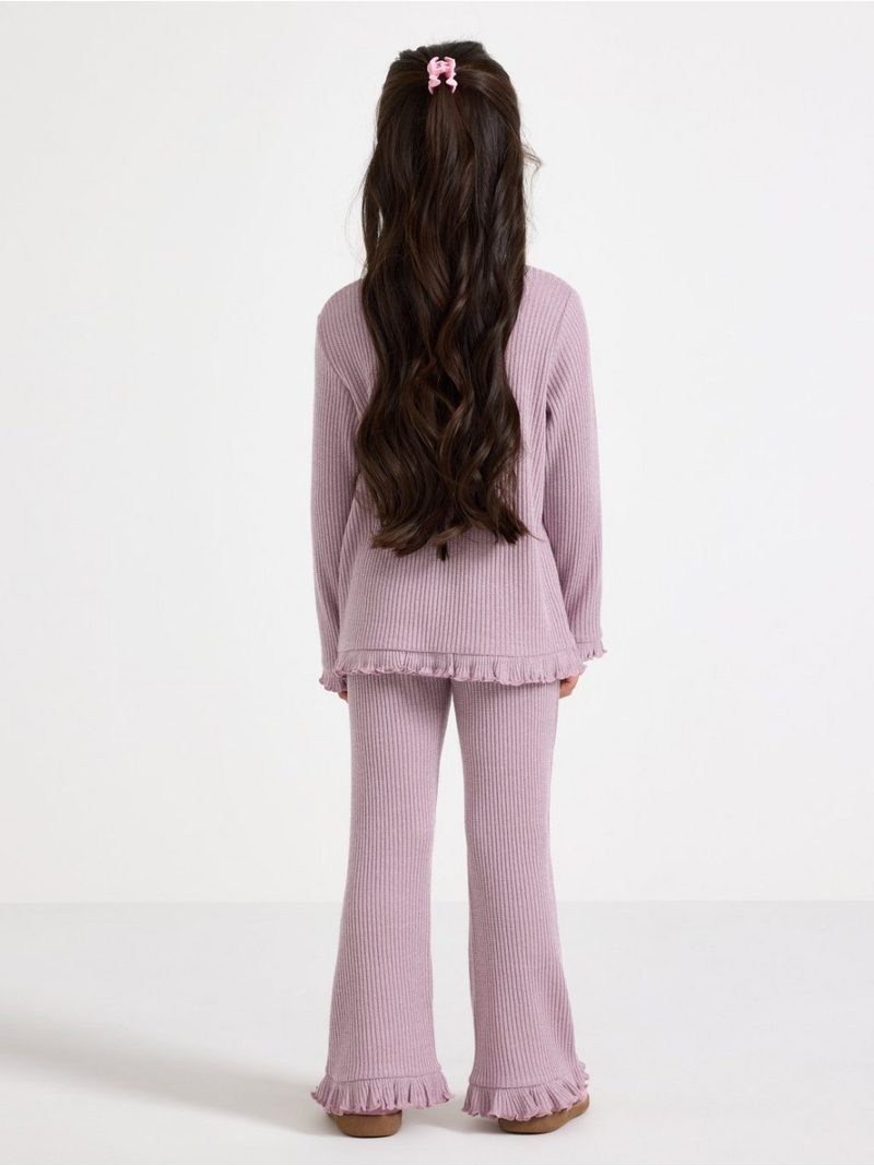 Rib-knit trousers with lurex - 3012733-8121
