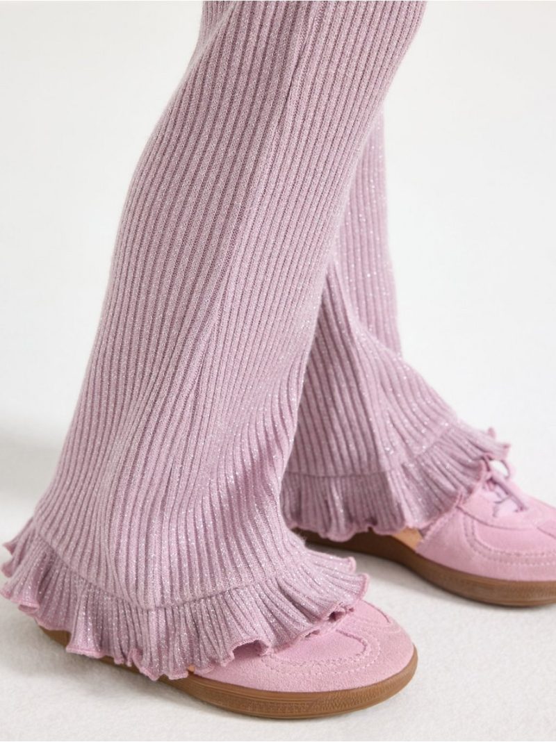 Rib-knit trousers with lurex - 3012733-8121