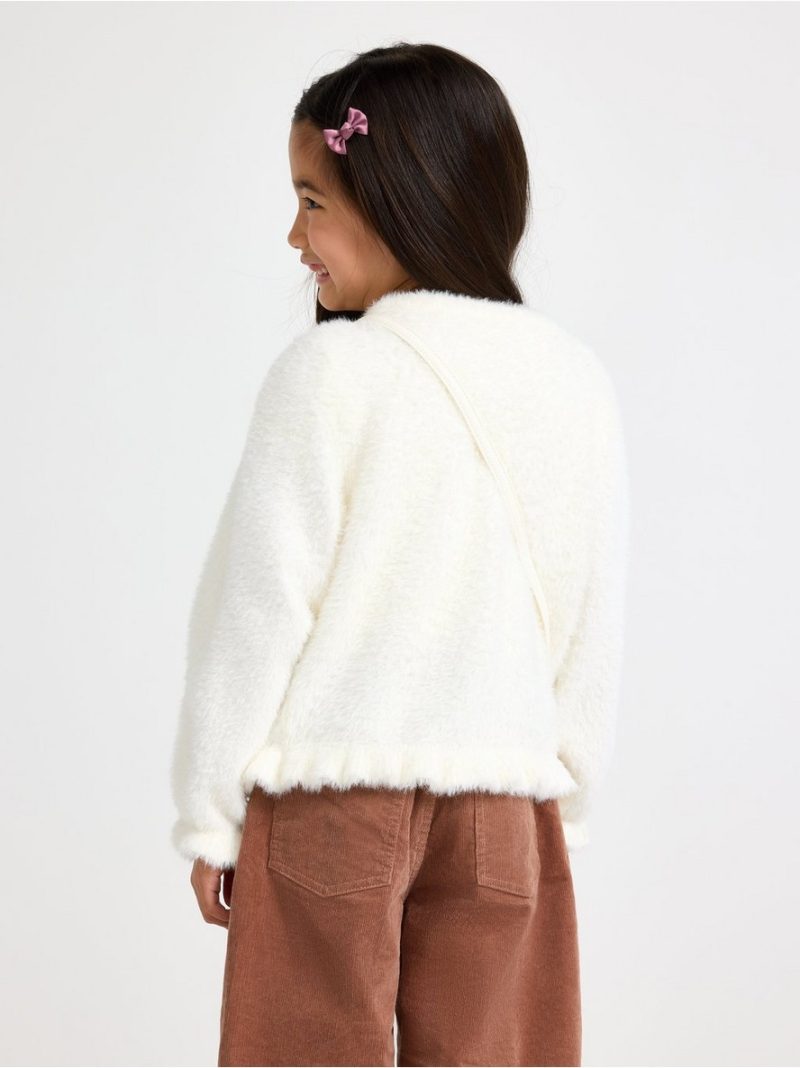 Cardigan in feather yarn - 3012778-325