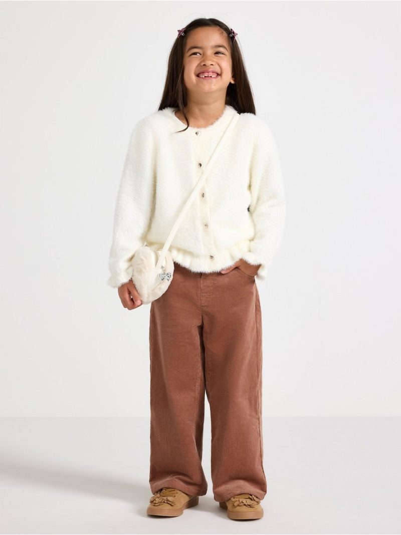 Cardigan in feather yarn - 3012778-325
