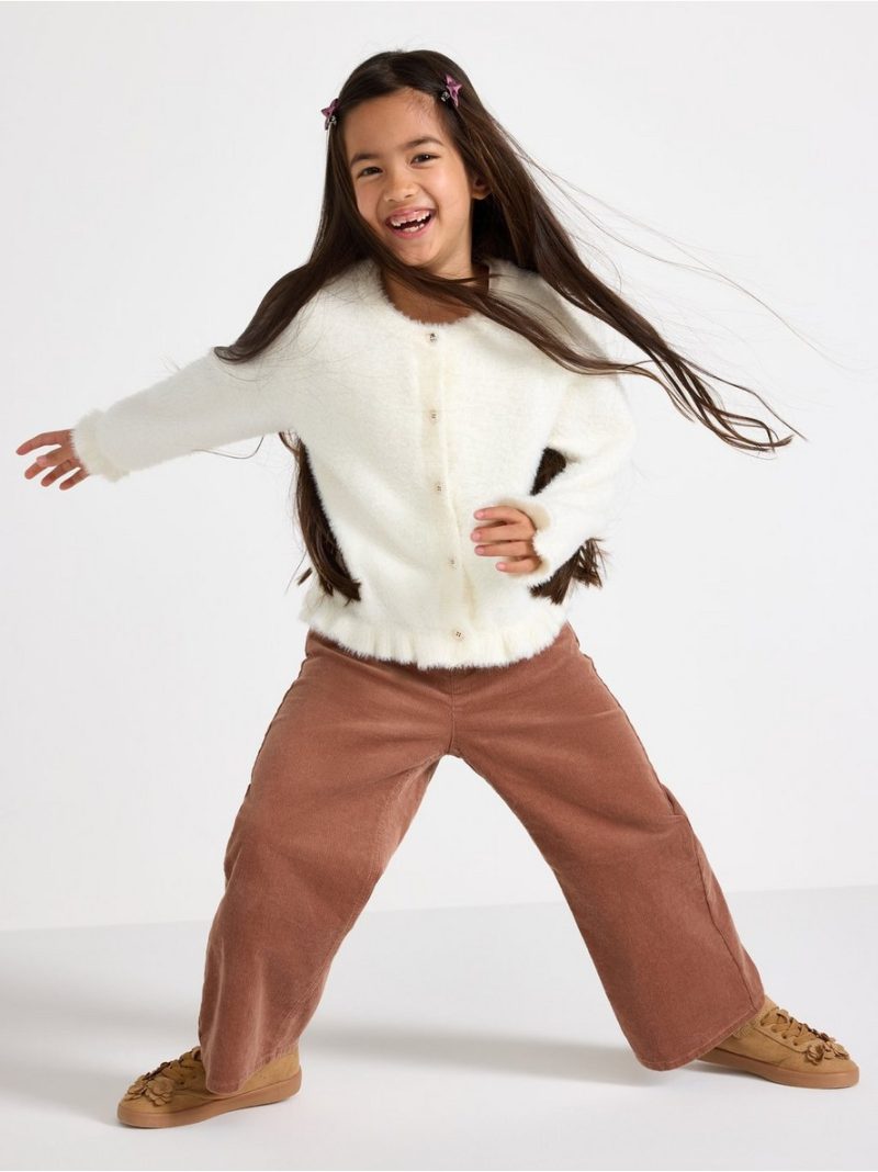 Cardigan in feather yarn - 3012778-325