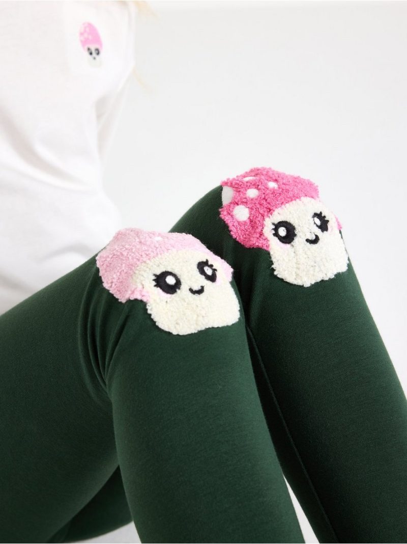 Leggings with brushed inside - 3012862-8599