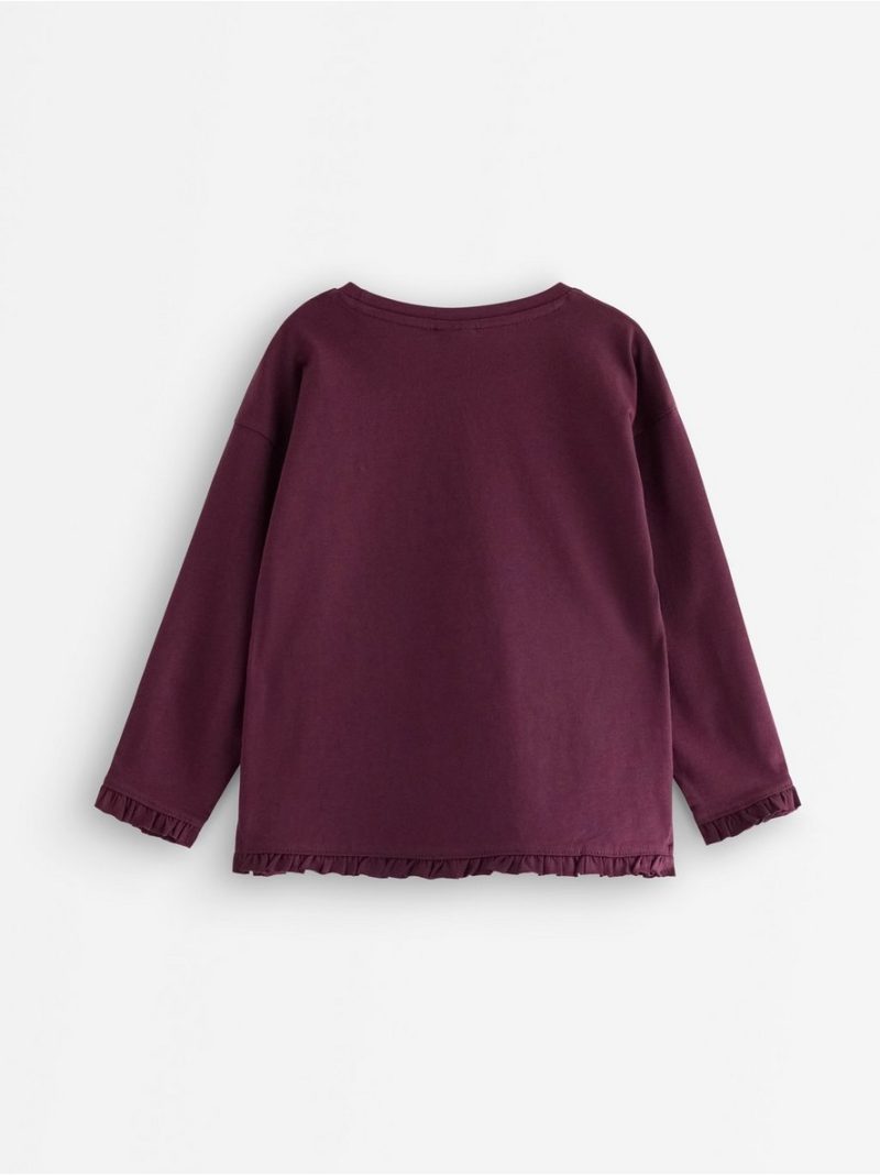 Long-sleeved top with frills - 3012932-7268