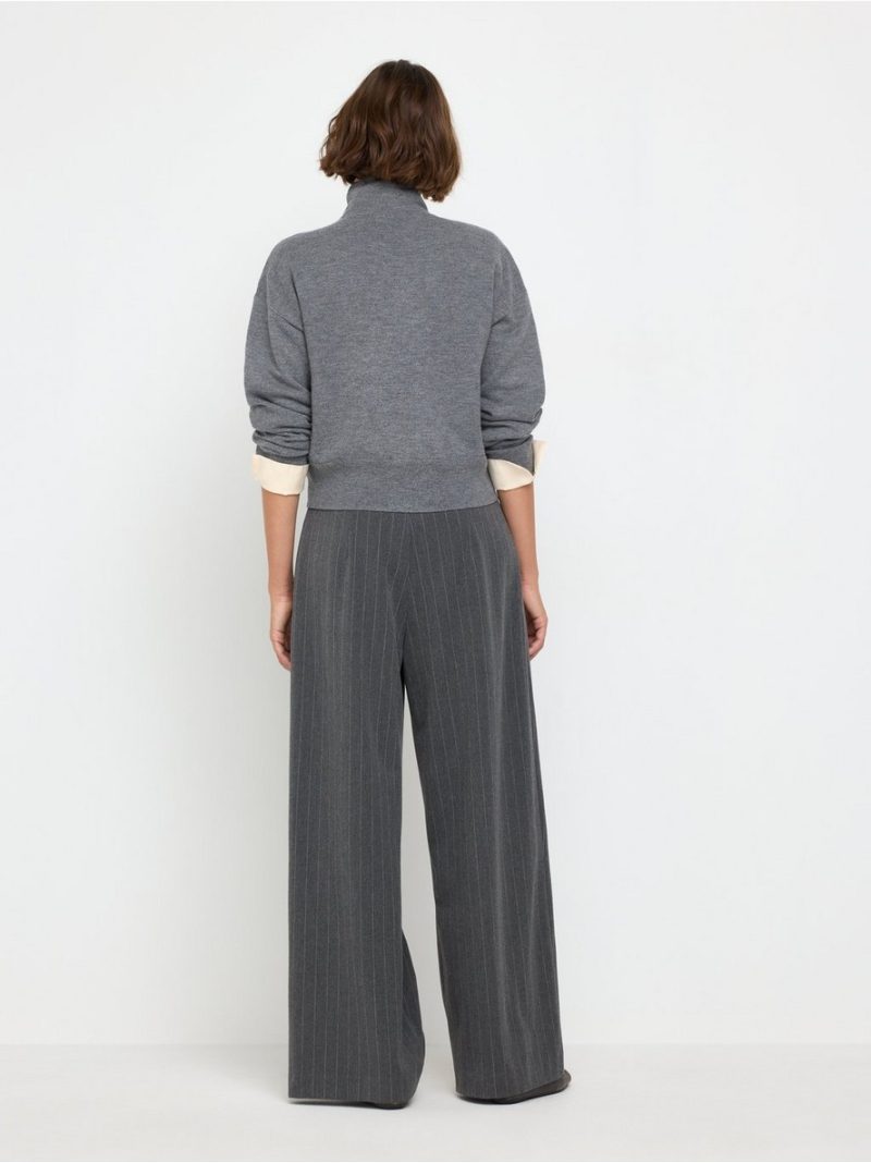 Wide trousers with pleats - 3012941-1016
