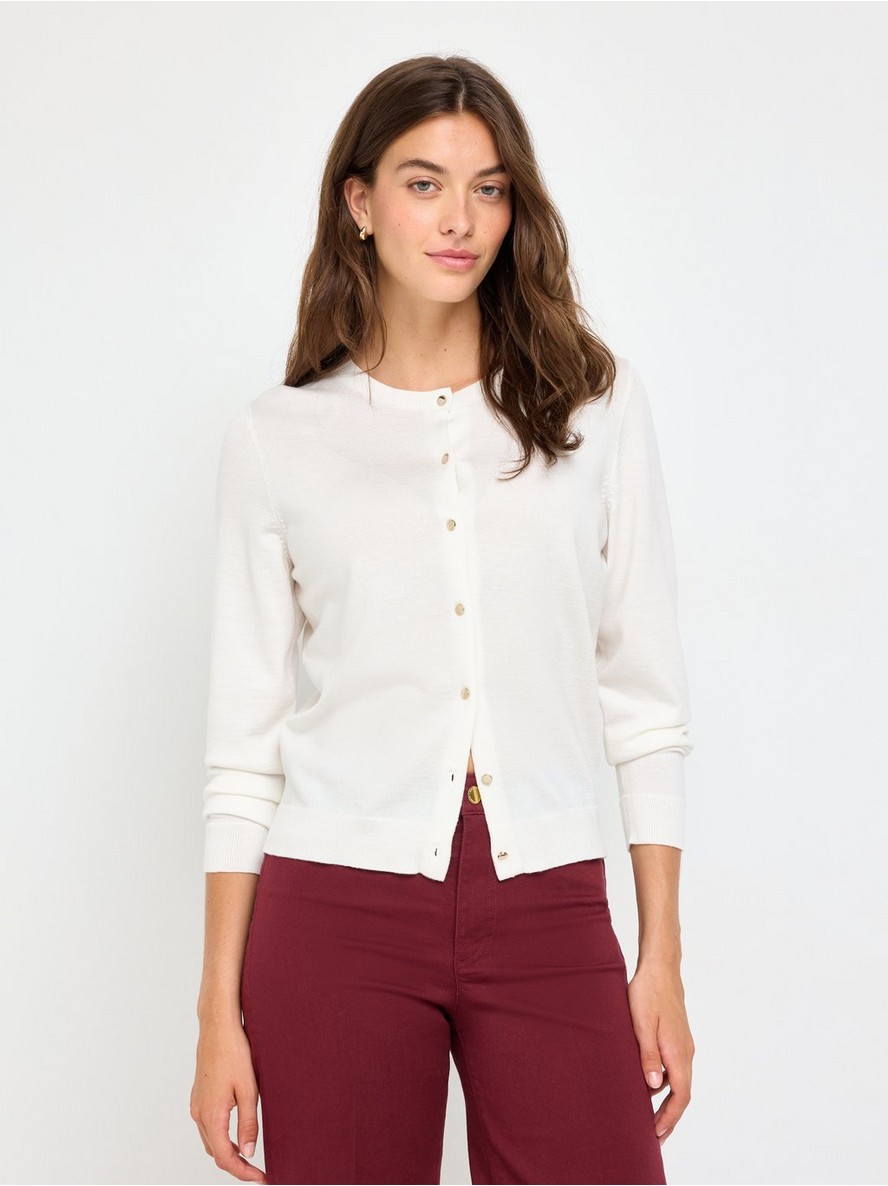 Fine-knit cardigan - 3013169-300