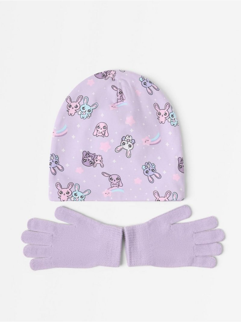 Set with beanie and magic gloves - 3013176-4813