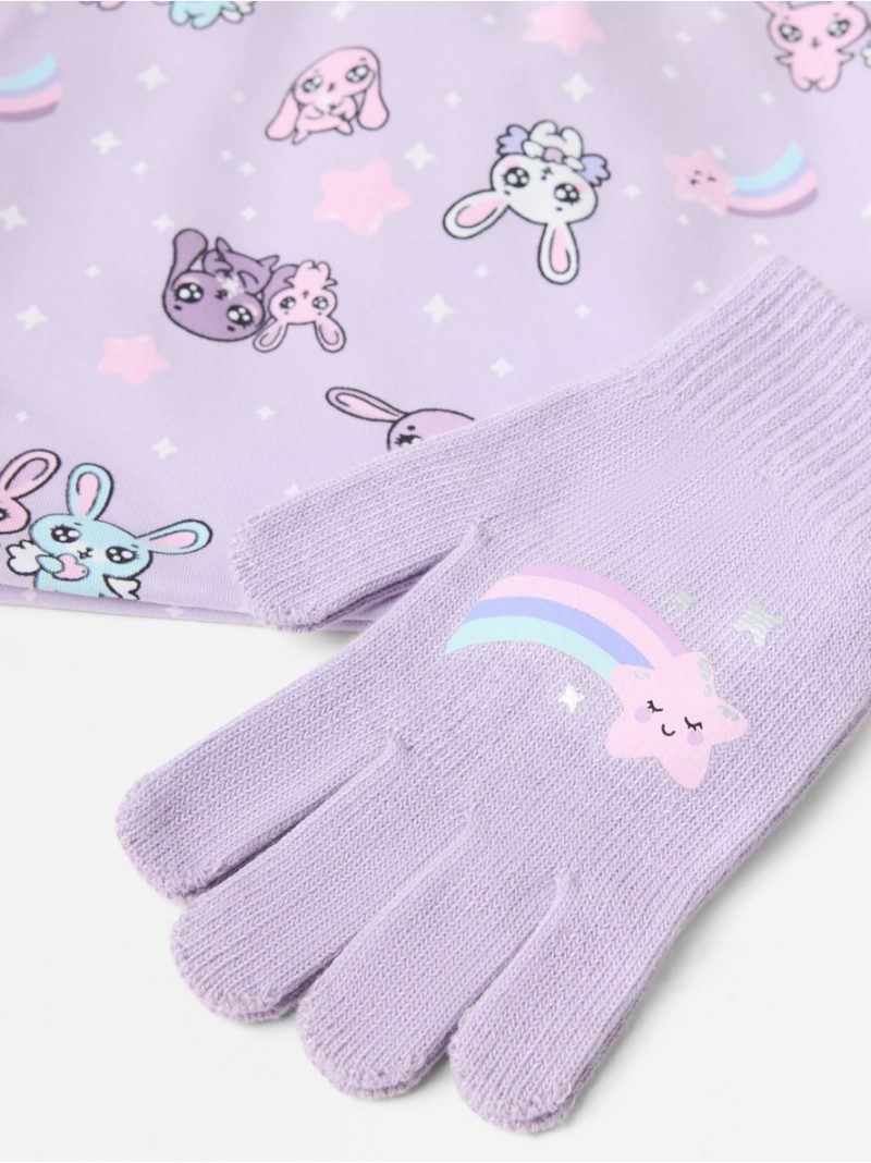 Set with beanie and magic gloves - 3013176-4813