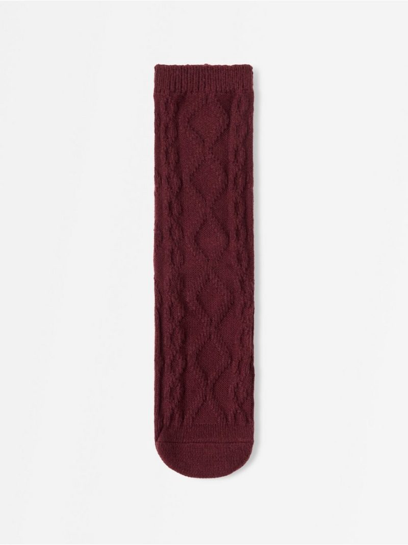 Cable-knit socks - 3013256-9938