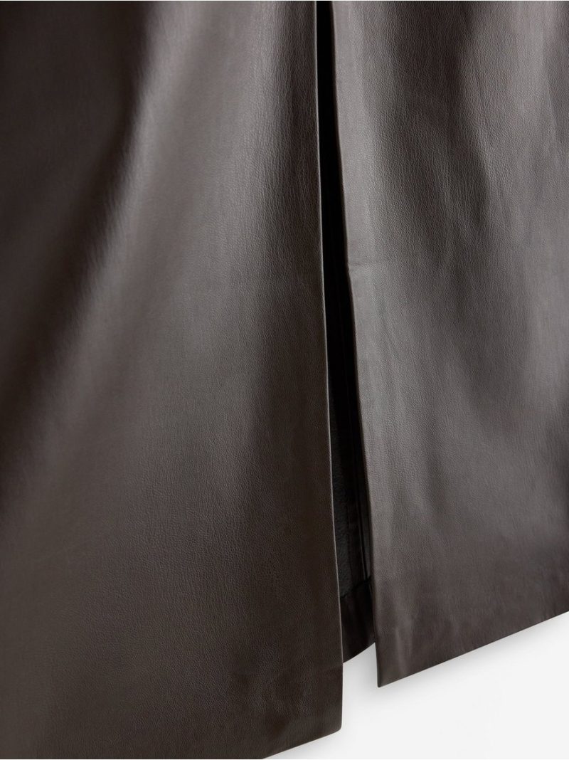 Midi skirt in imitation leather - 3013361-8117