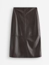 Midi skirt in imitation leather - 3013361-8117