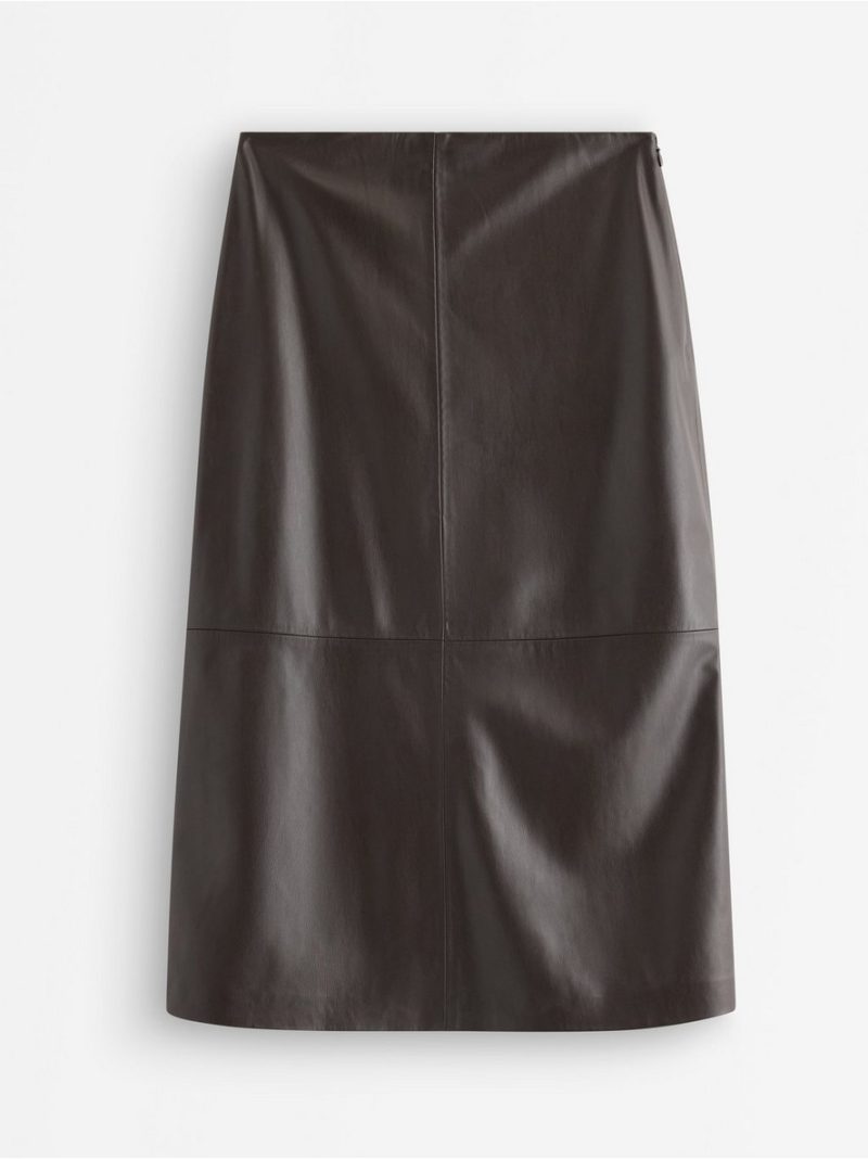 - Midi skirt in imitation leather Midi skirt in imitation leather - 3013361-8117