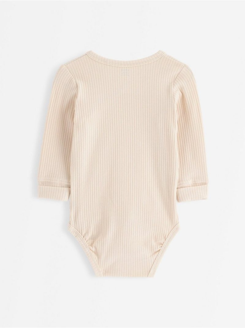 Ribbed wrap bodysuit - 3013370-1230