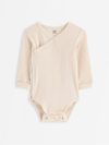 Ribbed wrap bodysuit - 3013370-1230