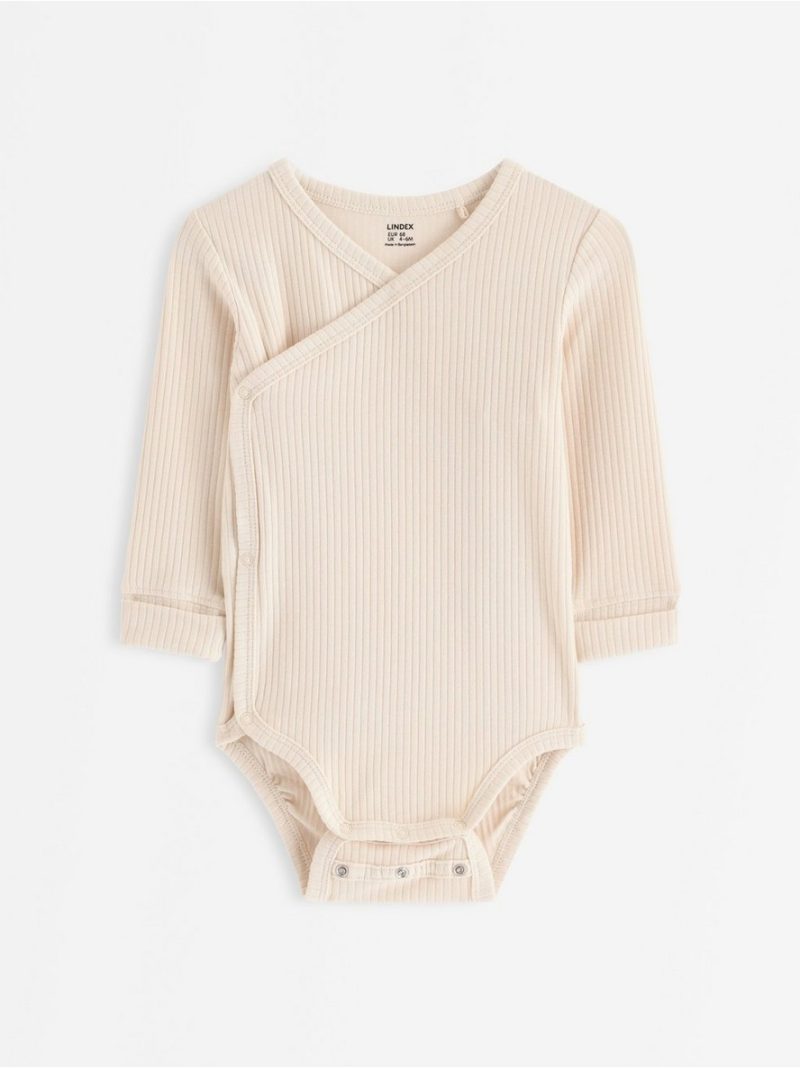 Ribbed wrap bodysuit - 3013370-1230