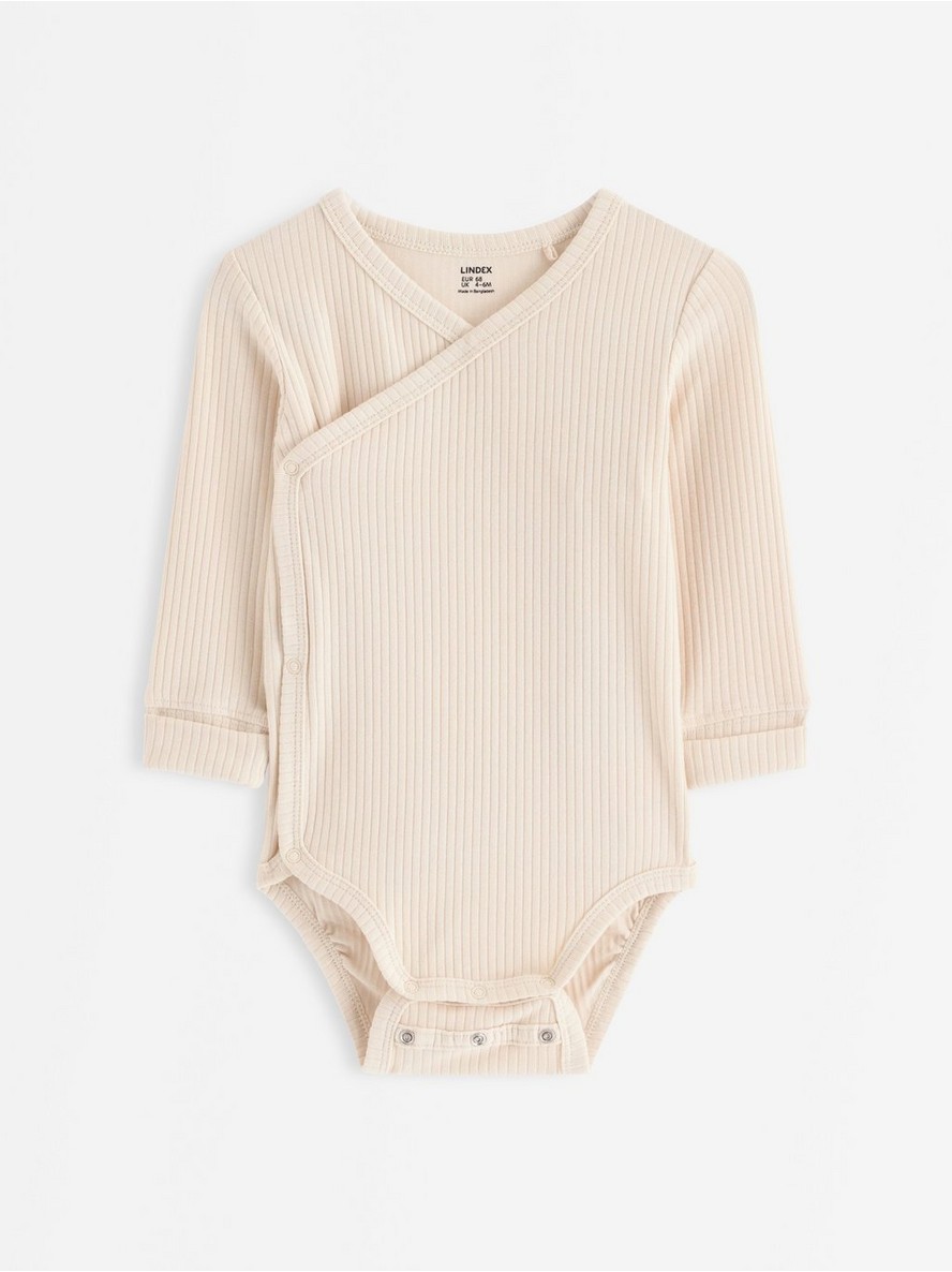 Ribbed wrap bodysuit - 3013370-1230