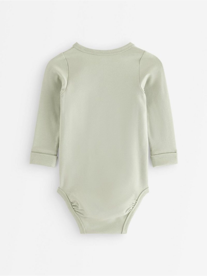 Long-sleeved wrap bodysuit - 3013374-3905