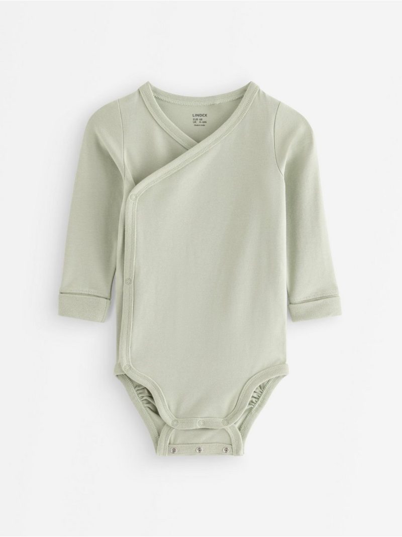 - Long-sleeved wrap bodysuit Long-sleeved wrap bodysuit - 3013374-3905