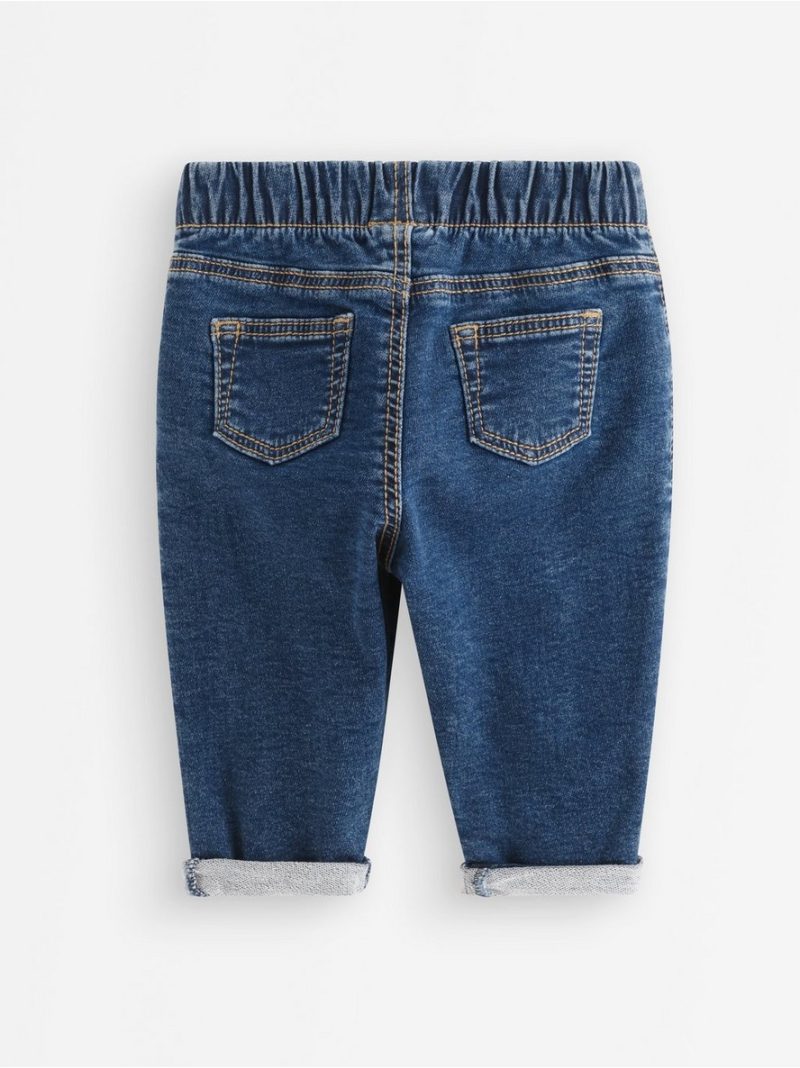 Denim trousers with embroidery - 3013411-794