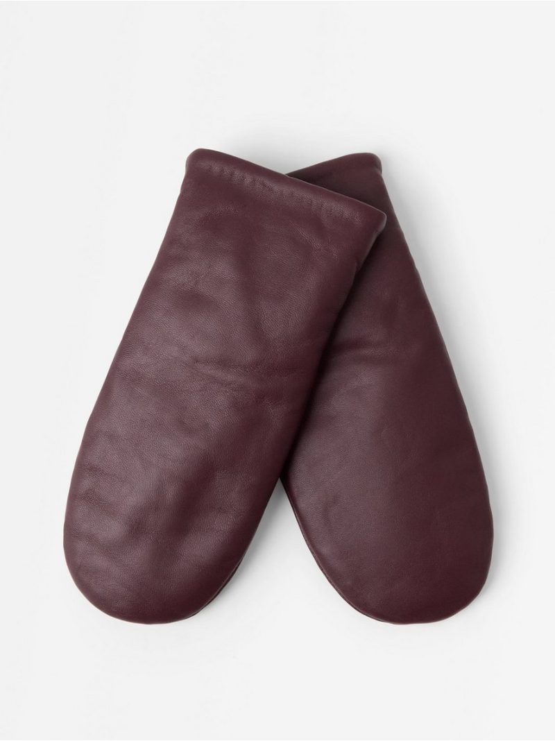 Leather mittens - 3013459-7390