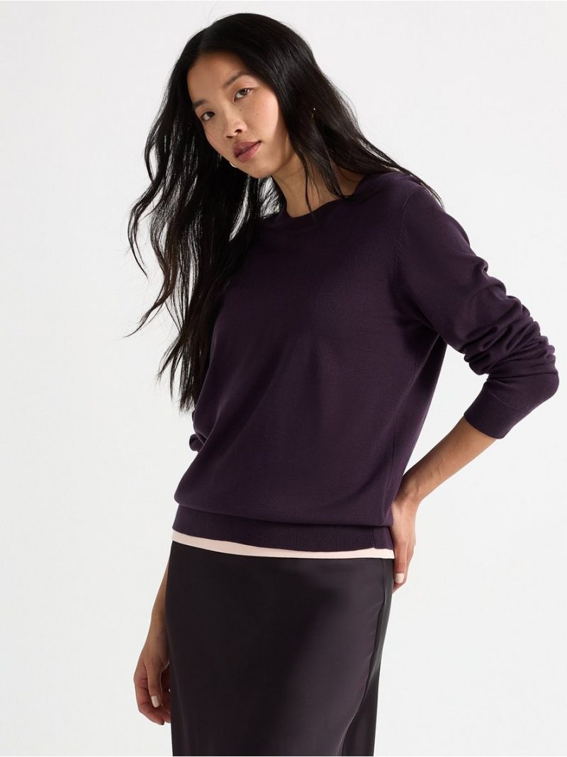 Fine-knit long-sleeved top - 3013471-6940