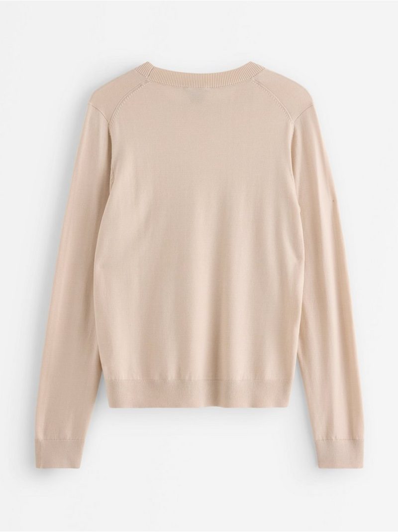 Fine-knit long-sleeved top - 3013471-7403