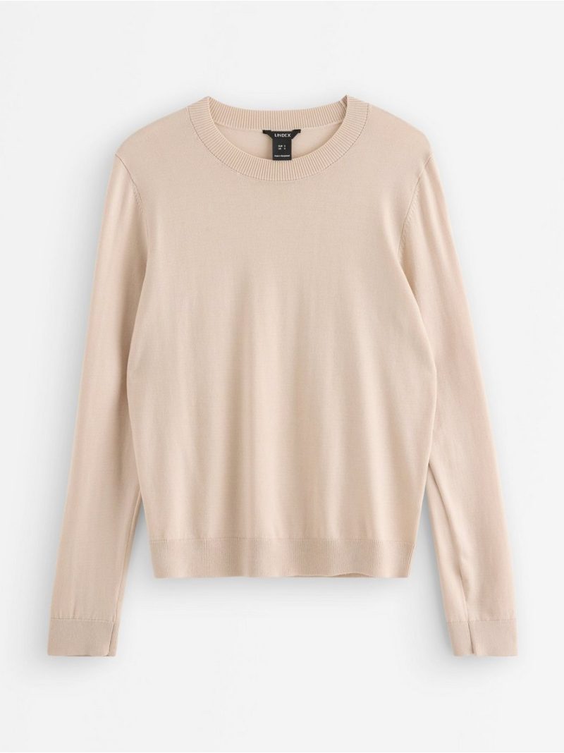 Fine-knit long-sleeved top - 3013471-7403