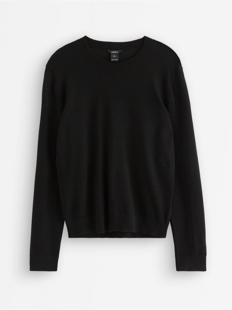 Fine-knit long-sleeved top - 3013471-80