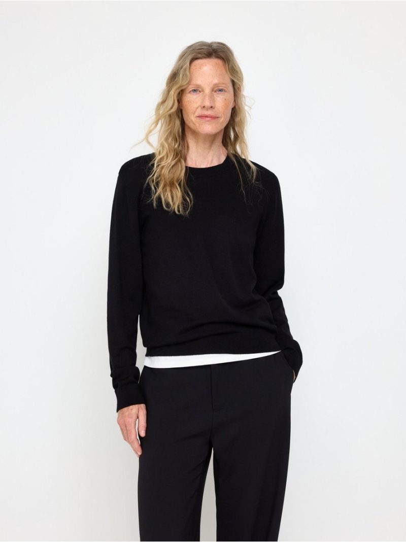 - Fine-knit long-sleeved top Fine-knit long-sleeved top - 3013471-80