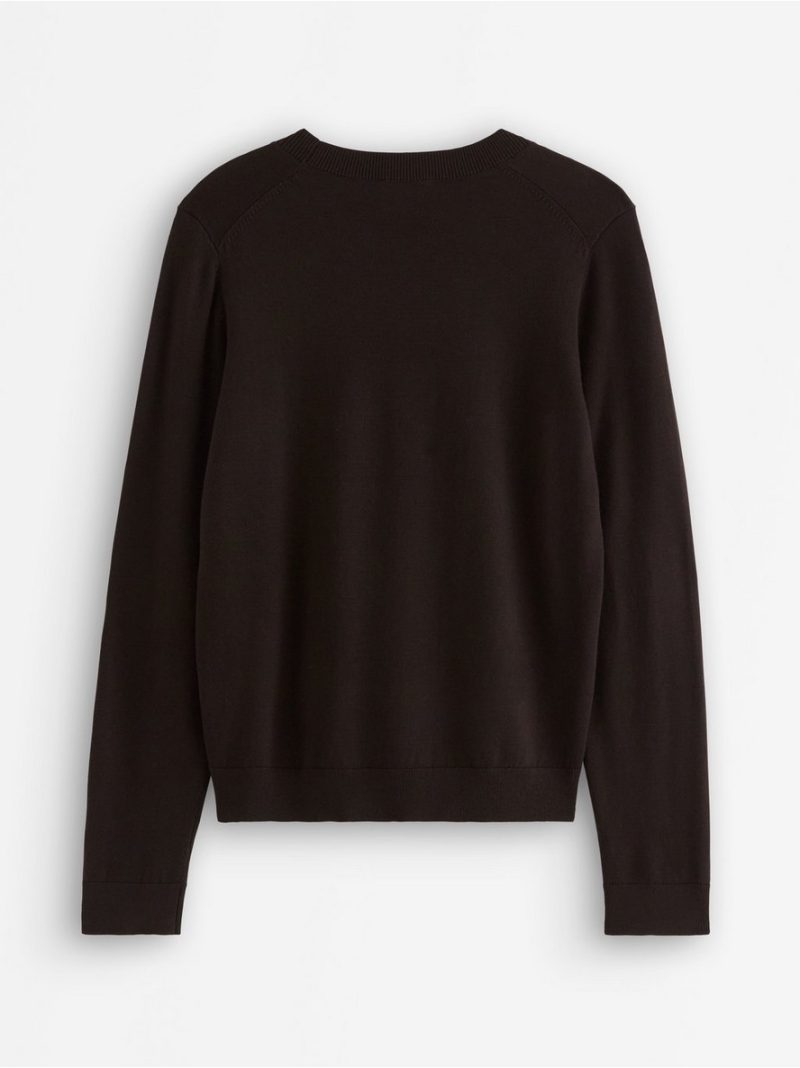 Fine-knit long-sleeved top - 3013471-8117