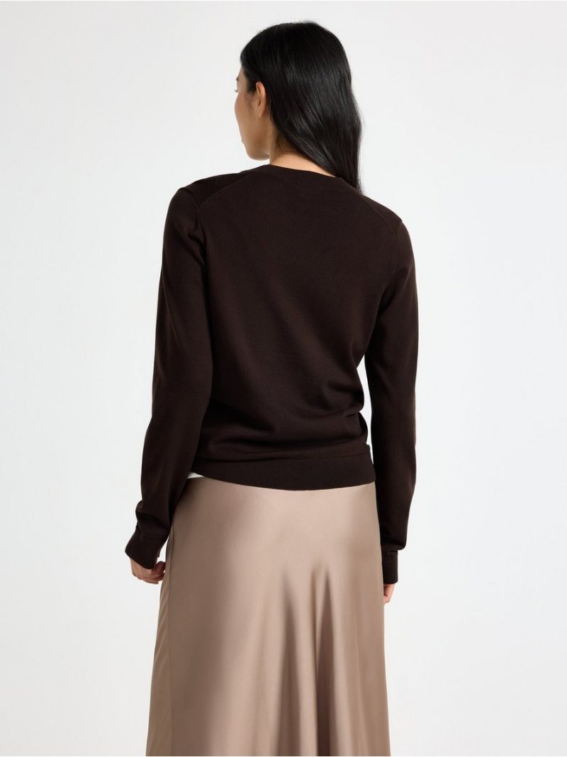 Fine-knit long-sleeved top - 3013471-8117