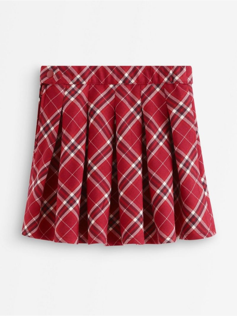 Checked skirt with pleats - 3013493-9348
