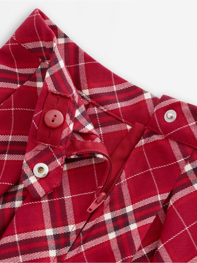 Checked skirt with pleats - 3013493-9348