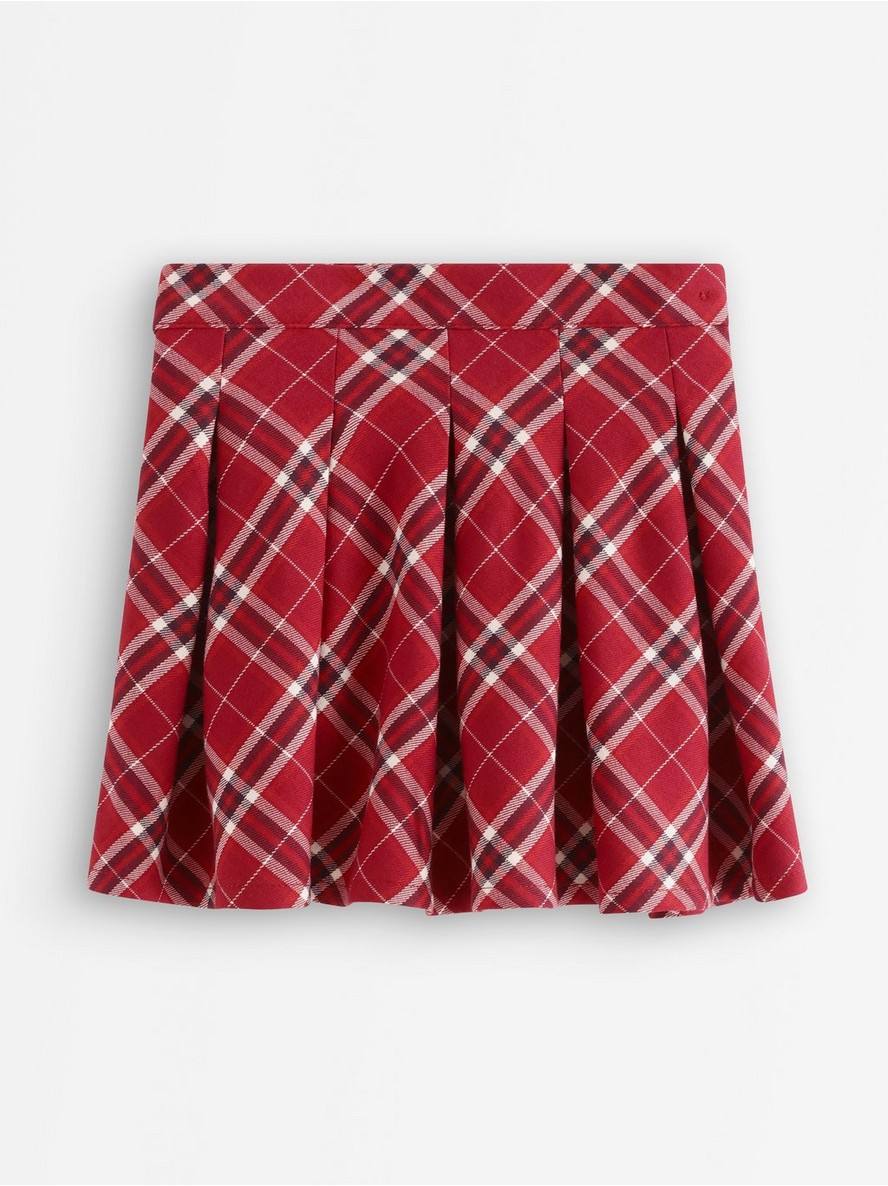 Checked skirt with pleats - 3013493-9348