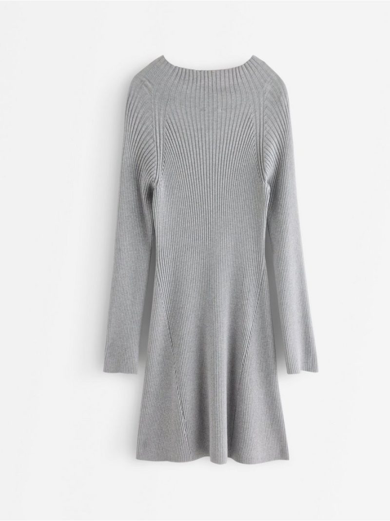 Rib-knitted mini dress - 3013511-9802