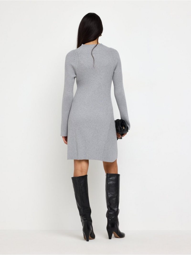 Rib-knitted mini dress - 3013511-9802