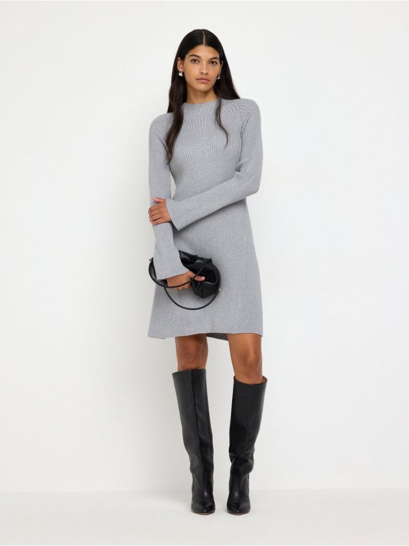 Rib-knitted mini dress - 3013511-9802