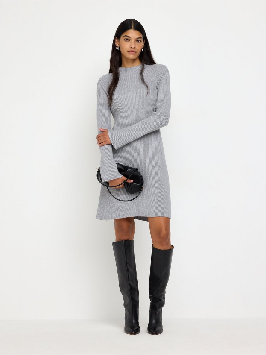 Rib-knitted mini dress - 3013511-9802