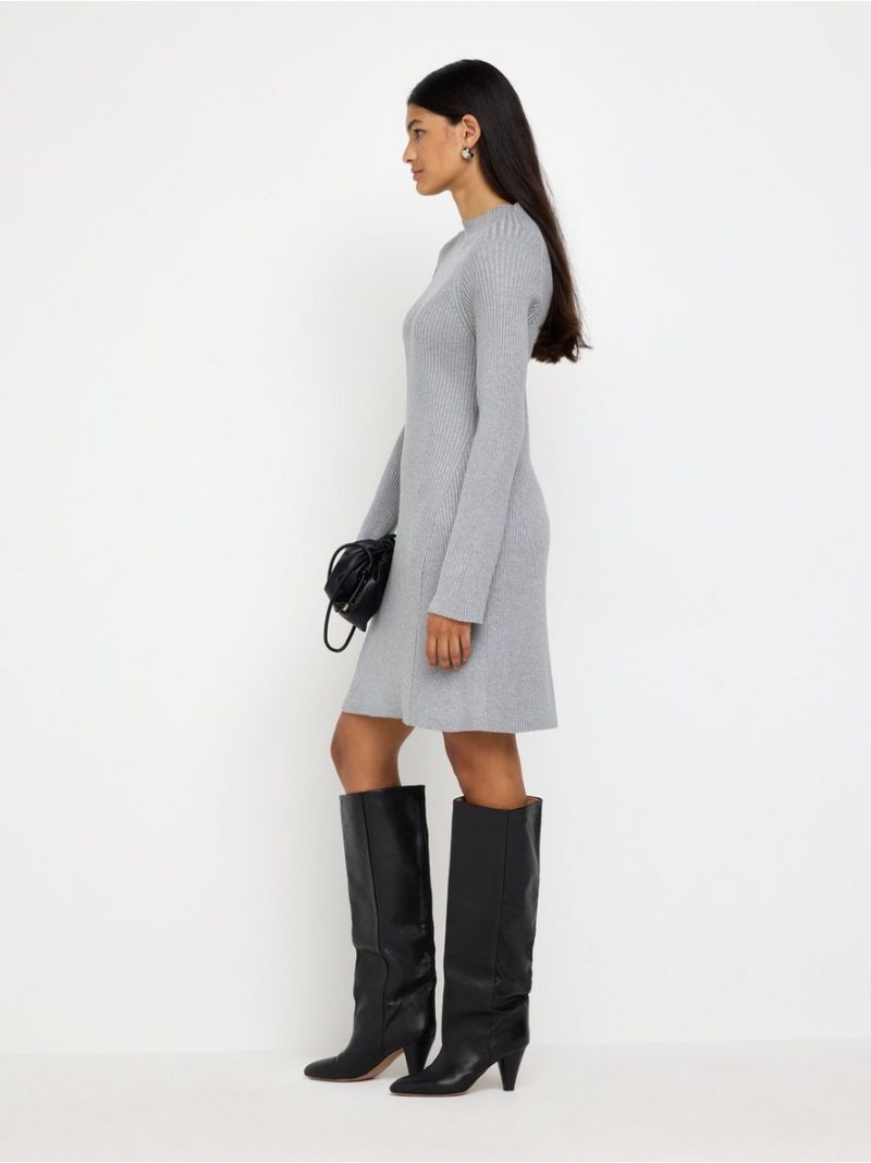 Rib-knitted mini dress - 3013511-9802