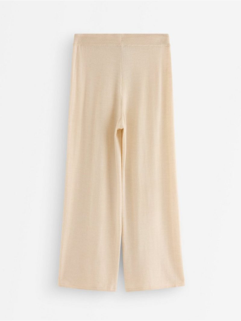 Cropped wide trousers in merino wool - 3013535-2659