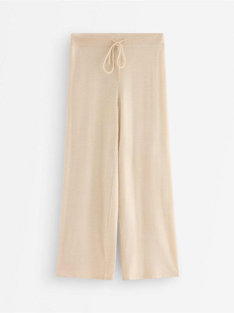 Cropped wide trousers in merino wool - 3013535-2659
